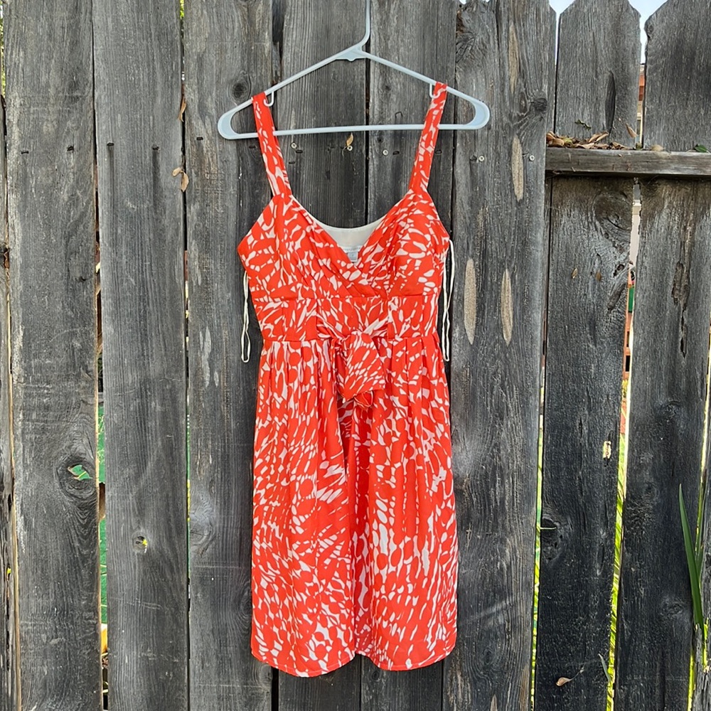 Lauren Conrad Orange Print Dress